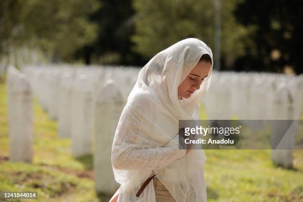View of the Potocari Memorial Cemetery after commemoration to mark the 27th anniversary of Srebrenica genocide, in Srebrenica, Bosnia and Herzegovina...