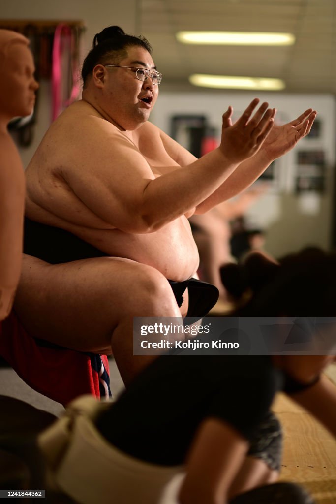 Yamamoto Ryuichi Ryuichi Yamamoto applauds during a training session at the Yamamoto ...