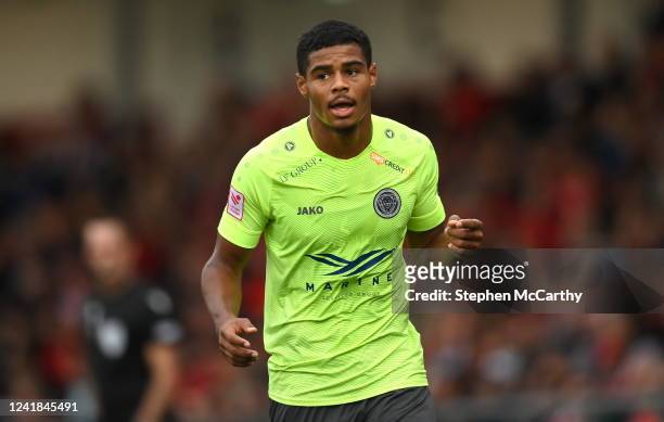 Derry , United Kingdom - 7 July 2022; Douglas Aurélio of Riga during the UEFA Europa Conference League 2022/23 First Qualifying Round First Leg match...