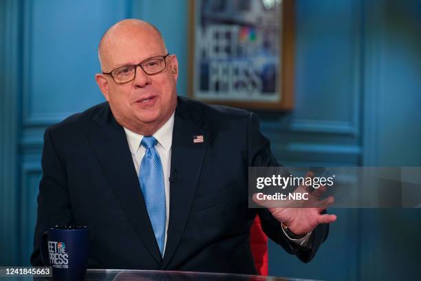Pictured: Maryland Gov. Larry Hogan appears on Meet the Press in Washington, D.C. Friday, July 10, 2022. --
