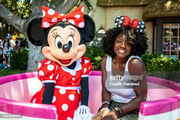 Viola Davis visits Disneyland on July 11, 2022 in Anaheim, California.
