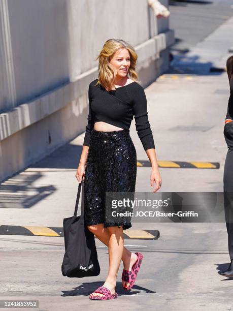 Elizabeth Banks is seen arriving at 'Jimmy Kimmel Live' Show on July 11, 2022 in Los Angeles, California.