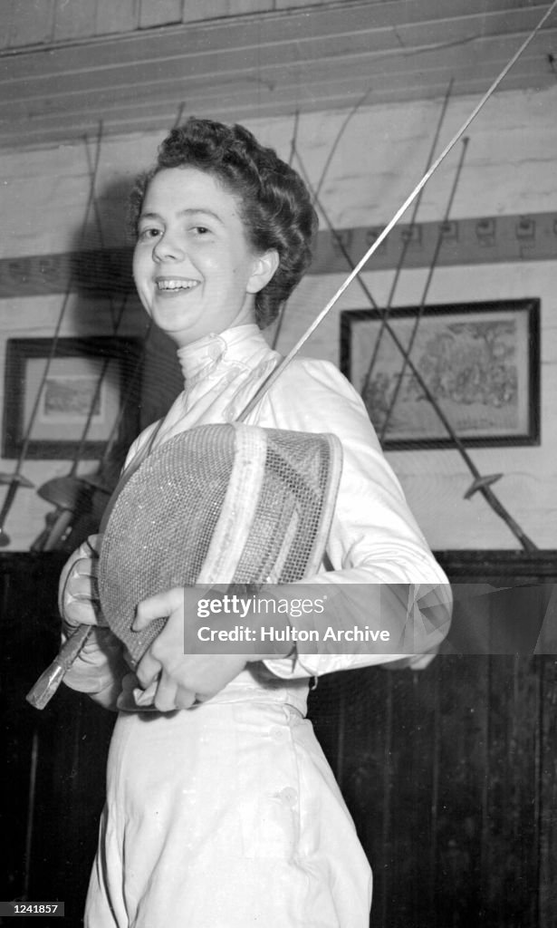Miss Gillian Sheen, who won Britain's second Gold Medal in the 1956 ...