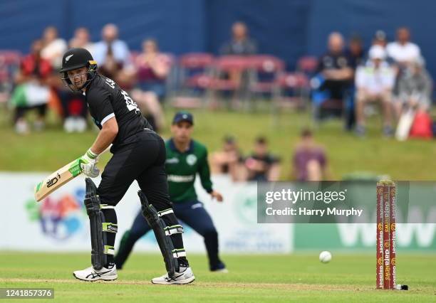 Dublin , Ireland - 12 July 2022; Tom Latham of New Zealand during the Men's One Day International match between Ireland and New Zealand at Malahide...