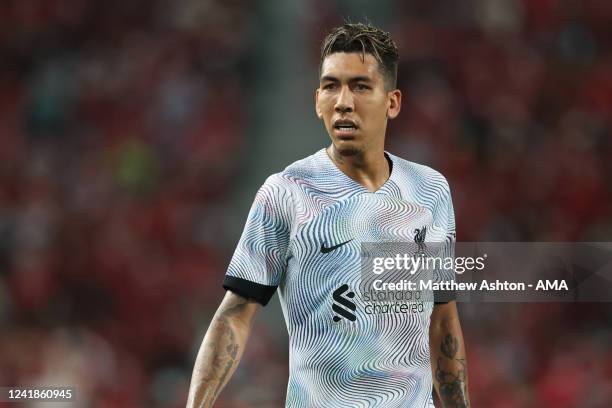 Roberto Firmino of Liverpool during the preseason friendly match between Liverpool and Manchester United at Rajamangala Stadium on July 12, 2022 in...