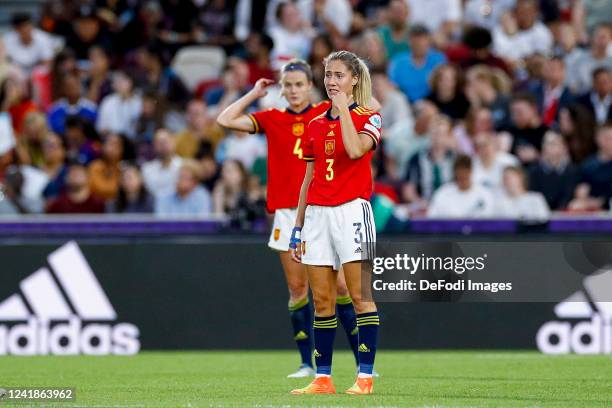 Laia Aleixandri of Spain looks dejected during the UEFA Women's Euro England 2022 group B match between Germany and Spain at Brentford Community...