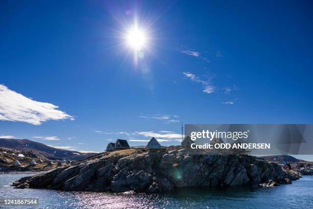 Accomodations at the Ilimanaq Lodge, the current home of the KOKS restaurant, are seen on June 28, 2022 in Ilimanaq, Greenland, where guests can...