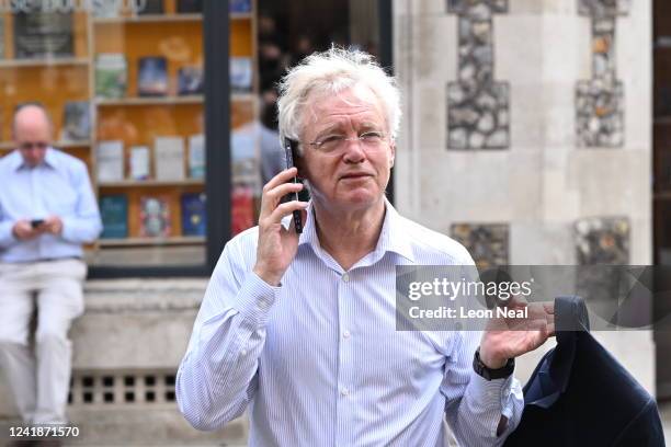 David Davis arrives at the launch of Penny Mordaunt's leadership campaign on July 13, 2022 in London, England. Mordaunt, Conservative MP for...