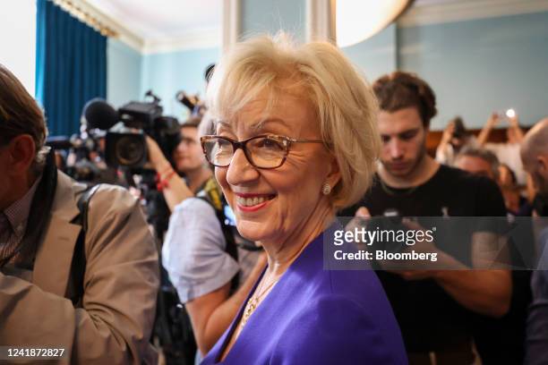 Andrea Leadsom, UK member of Parliament for South Northamptonshire, attends the formal Conservative party leadership campaign launch for Penny...