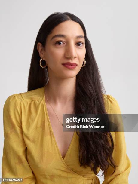 Hiba el Aflahi from the film 'Our Father, The Devil' poses for a portrait during the 2022 Tribeca Film Festival at Spring Studio on June 13, 2022 in...