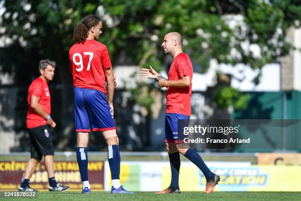 Johan GASTIEN of Clermontand Yanis MASSOLIN of Clermont during the friendly match between Clermont and UNFP on July 13, 2022 in Vichy, France.