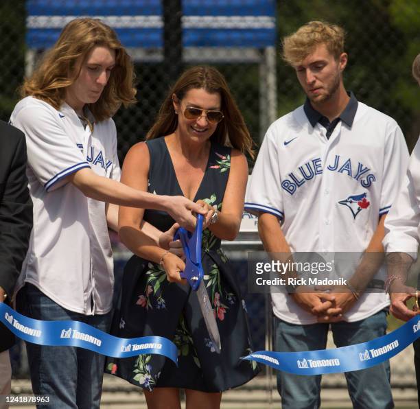 Roy Halladay Field Torontos first accessible baseball diamond cut the ribbon to officially open the diamond by Brandy Halladay and her two sons,...