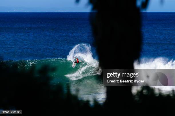 Seven-time WSL Champion Stephanie Gilmore of Australia surfs in Heat 2 of the Elimination Round at the Corona Open J-Bay on July 13, 2022 at Jeffreys...