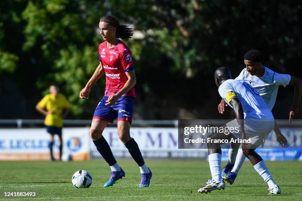 Yanis MASSOLIN of Clermont during the friendly match between Clermont and UNFP on July 13, 2022 in Vichy, France.