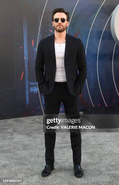 Actor Chris Evans attends Netflix's "The Gray Man" World Premiere at the Chinese theatre in Hollywood, California, July 13, 2022.