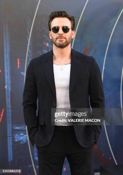 Actor Chris Evans attends Netflix's "The Gray Man" World Premiere at the Chinese theatre in Hollywood, California, July 13, 2022.