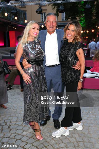 Christina Duxa-Belte, Urs Brunner, Eva Ploetner during the Giulia & Romeo vegan fashion show "Love is our Style" by Daniela Brunner at Praterinsel on...