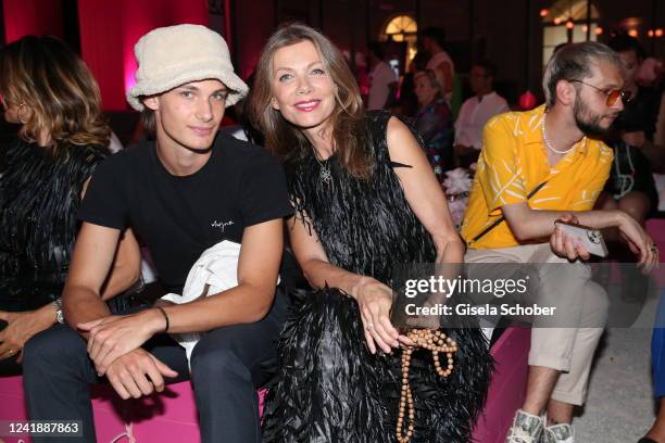 Ursula Karven and her son Liam Verres during the Giulia & Romeo vegan fashion show "Love is our Style" by Daniela Brunner at Praterinsel on July 13,...