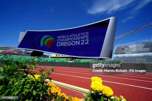 General view of Hayward Field at the University of Oregon in the United States, ahead of the World Athletics Championships. Picture date: Wednesday...