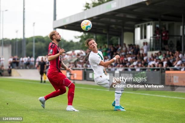 Hannes Wolf of Borussia Moenchengladbach in action during the friendly match between Borussia Moenchengladbach and Viktoria Koeln at Fohlenplatz at...