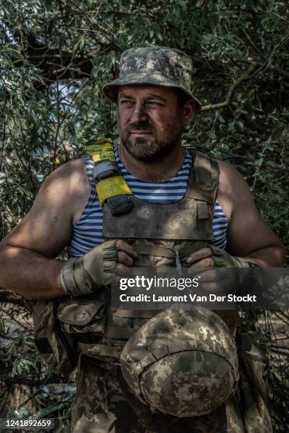 Yura Karmen, a paratrooper from the 81st Airmobile Battalion arrived in Seversk after fighting against Russian troops advancing towards Lyssytchanks...