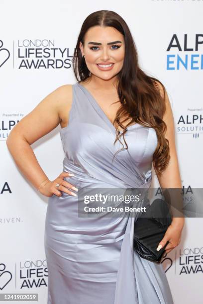 Amy Christophers attends the London Lifestyle Awards at The Landmark Hotel on July 14, 2022 in London, England.