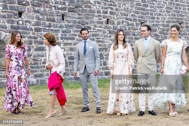Princess Madeleine of Sweden, Queen Silvia of Sweden, Prince Carl Philip of Sweden, Princess Sofia of Sweden, Prince Daniel of Sweden and Crown...