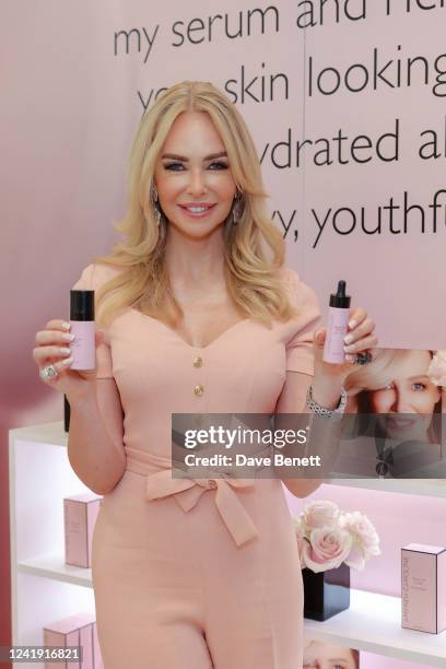 Amanda Cronin attends the Amanda Caroline Skincare exclusive launch in Fenwick at Fenwick Bond Street on July 15, 2022 in London, England.