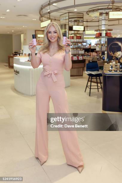 Amanda Cronin attends the Amanda Caroline Skincare exclusive launch in Fenwick at Fenwick Bond Street on July 15, 2022 in London, England.