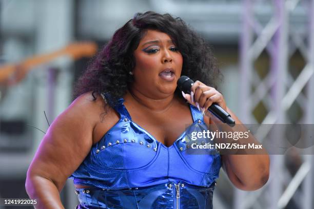 Lizzo is seen on the "Today" show as part of the Citi Concert Series on July 15, 2022 in New York City.