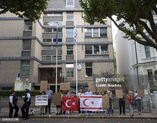 Turkish Cypriots protest on the 48th anniversary of the Cyprus coup..., News Photo