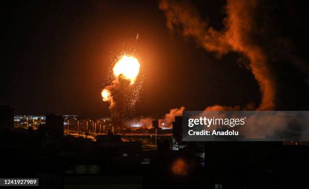 Hammas Made Rockets Smoke and flames rise after Israeli warplanes hit Hamas rocket... News ...