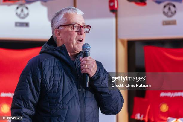 Manchester United kit man Albert Morgan at an away kit promotional launch at Federation Square in Melbourne on 16th July 2022