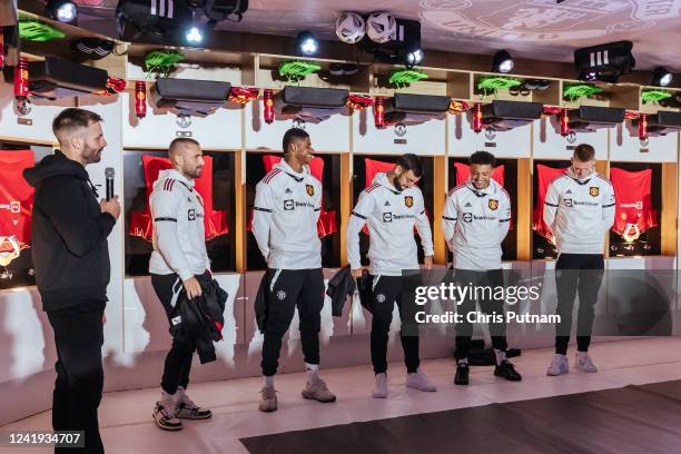 Manchester United away kit promotional launch at Federation Square in Melbourne on 16th July 2022