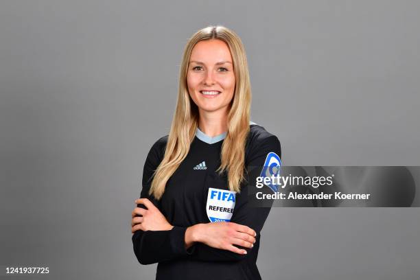 Fabienne Michel attends the DFB Female Referees Photo Session on July 16, 2022 in Kamen, Germany.