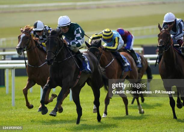 Benitoite ridden by Shane Foley on their way to winning the TaxAssist Accountants Kildare-South Irish EBF Fillies Maiden at Curragh racecourse....