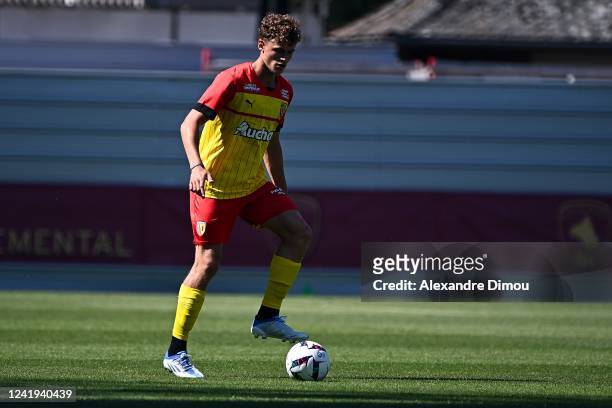 Adrien LOUVEAU of Lens during the friendly match between Rodez and Lens on July 16, 2022 in Rodez, France.