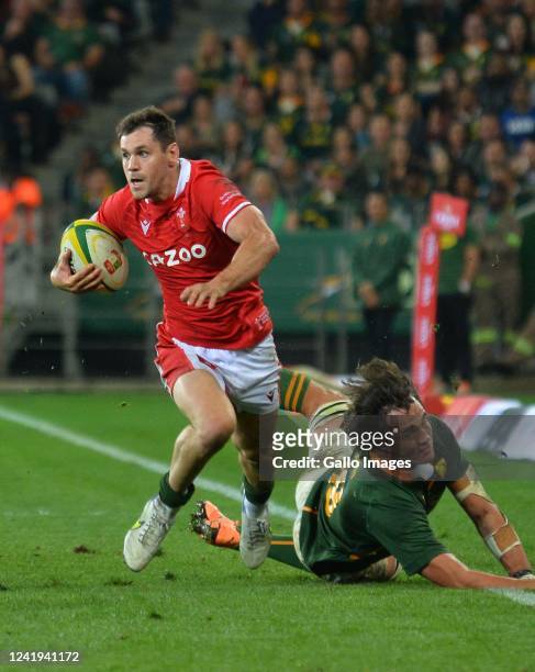 Tomos Williams of Wales during the 3rd Castle Lager Incoming Series test match between South Africa and Wales at DHL Stadium on July 16, 2022 in Cape...