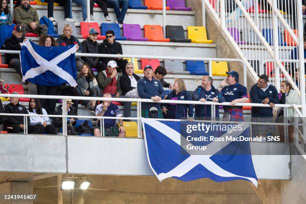 Scotland fans during a test match between Argentina and Scotland at the Estadio Unico Madre de Cuidades, on July 16 in Santiago del Estero, Argentina.