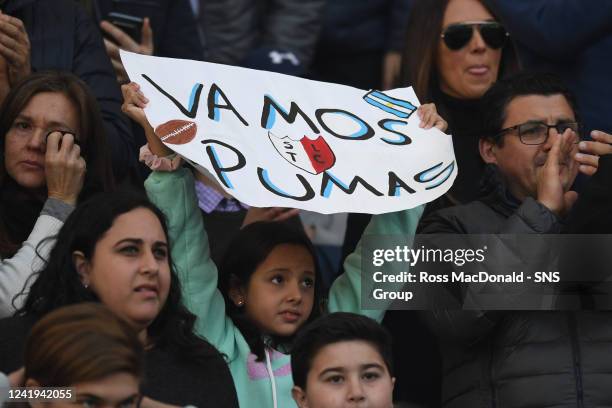 Argentina fans during a test match between Argentina and Scotland at the Estadio Unico Madre de Cuidades, on July 16 in Santiago del Estero,...