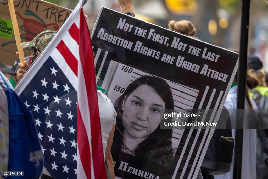 Activists March To Santa Monica Planned Parenthood Clinic To Safeguard Abortions