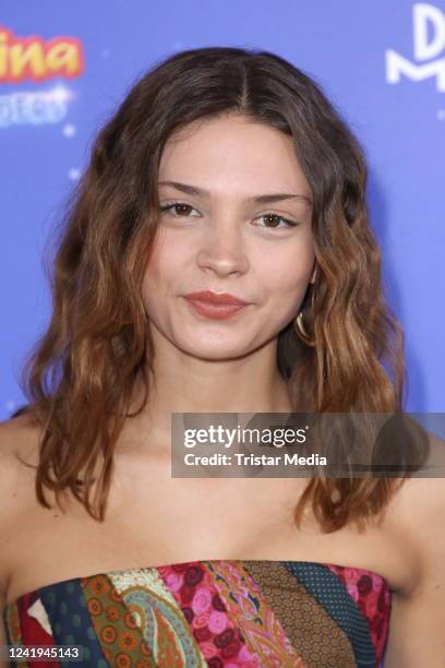 Harriet Herbig-Matten attends the "Bibi & Tina - Einfach anders" premiere at CinemaxX Dammtor on July 16, 2022 in Hamburg, Germany.