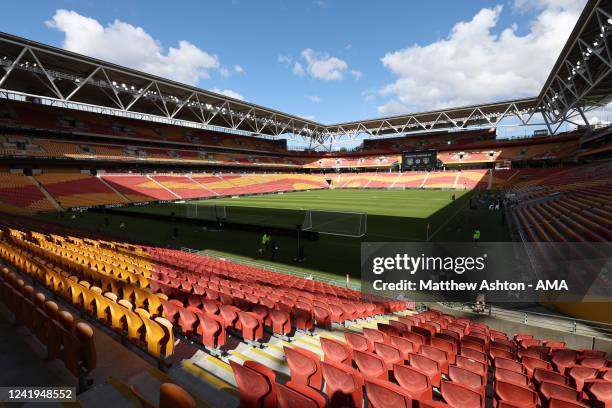 General view of the Suncorp Stadium in Brisbane ahead of the 2022 Queensland Champions Cup match between Aston Villa and Leeds United at Suncorp...