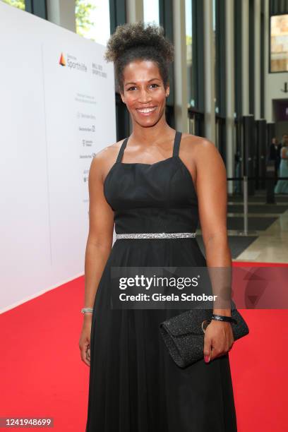 Bobsledder Mariama Jamanka during the Ball des Sports 2022 gala, benefit for Deutsche Sporthilfe, at RheinMain CongressCenter on July 16, 2022 in...