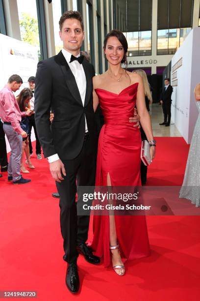 Dr. Julia Czechner and her boyfriend Jeremias Heinrich during the Ball des Sports 2022 gala, benefit for Deutsche Sporthilfe, at RheinMain...