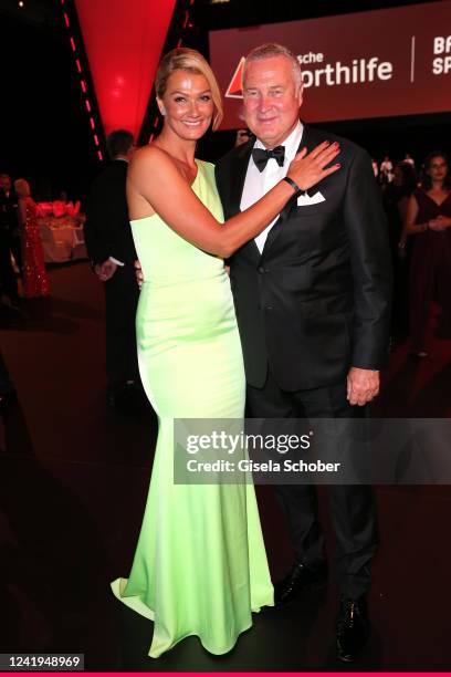 Franziska van Almsick and her husband Juergen B. Harder during the Ball des Sports 2022 gala, benefit for Deutsche Sporthilfe, at RheinMain...