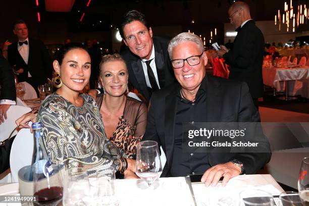 Ella Kamps, Maria Hoefl-Riesch, Marcus Hoefl and Heiner Kamps during the Ball des Sports 2022 gala, benefit for Deutsche Sporthilfe, at RheinMain...