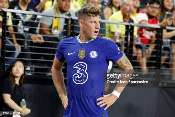 Ross Barkley of Chelsea looks over pitch prior to a corner kick during a friendly match between Chelsea F.C. Blues of the Premier League and Club...
