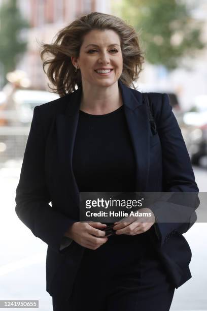 Penny Mordaunt, minister of state for trade, arrives at BBC Broadcasting House ahead of her appearance on Sunday Morning on July 17, 2022 in London,...