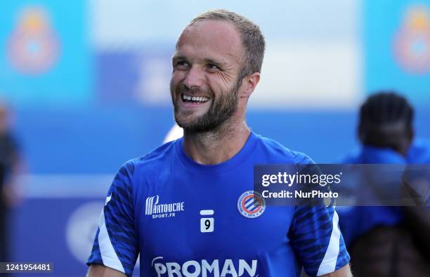 Valere Germain during the friendly match between RCD Espanyol and Montpellier Herault Sport Club, played at the Dani Jarque Sports City, in...